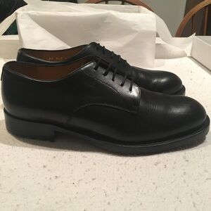 Valentino Black Leather Oxfords - Made in Italy